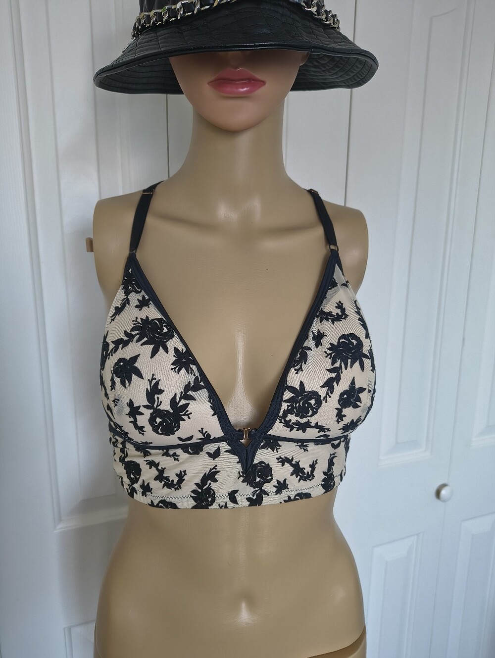 Inc Neck Bralette Top Sheer Mesh Bustier Crop Top Lingerie.